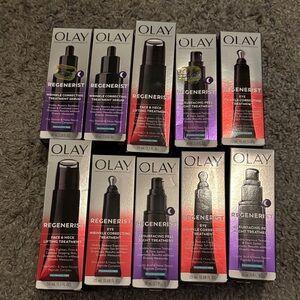 OLAY Regenerist Skincare Collection - Black, Red, and Silver
